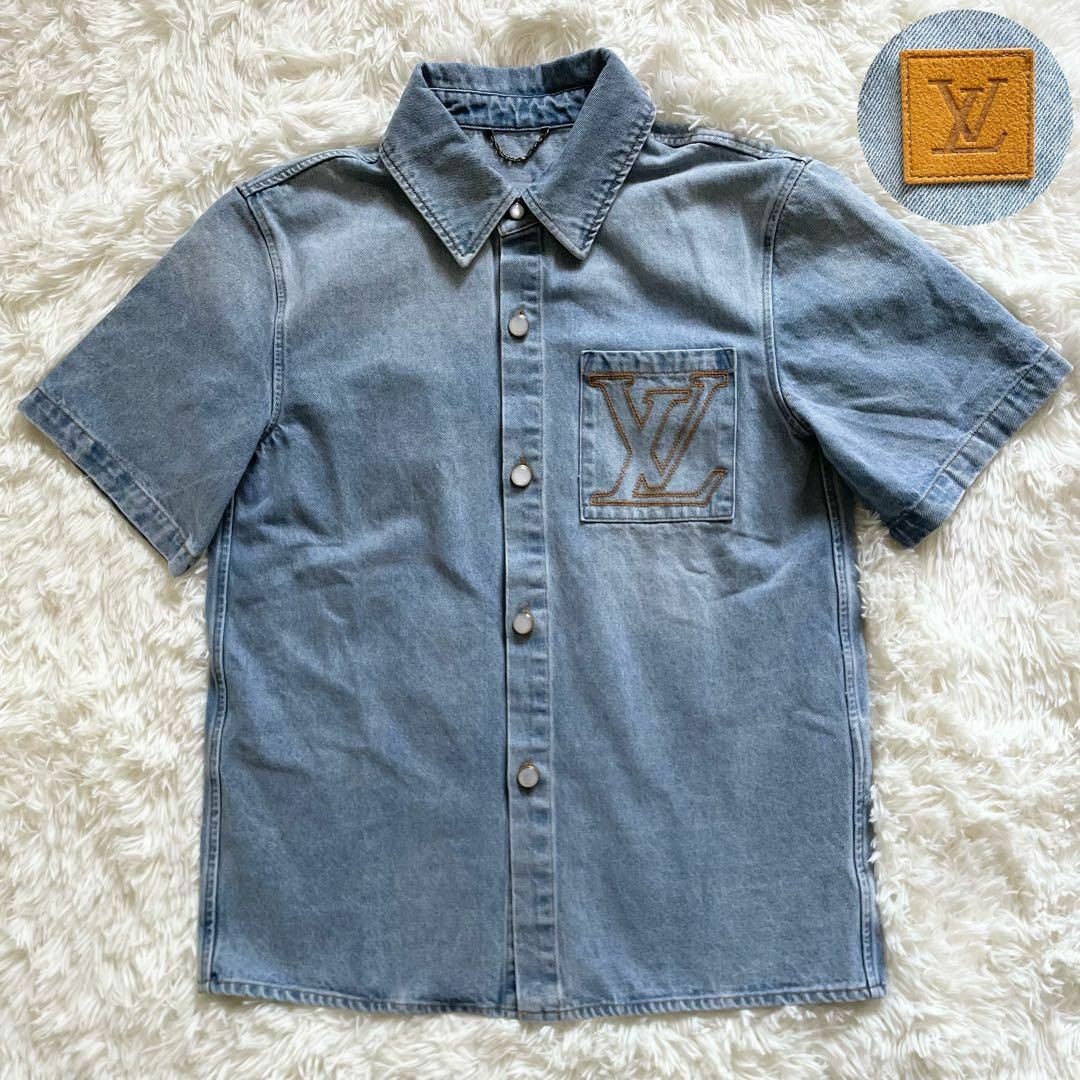 LOUIS VUITTON - 極美品 現行モデル ルイヴィトン デニムシャツ LOUIS VUITTON - 極美品 現行モデル ルイヴィトン デニムシャツ