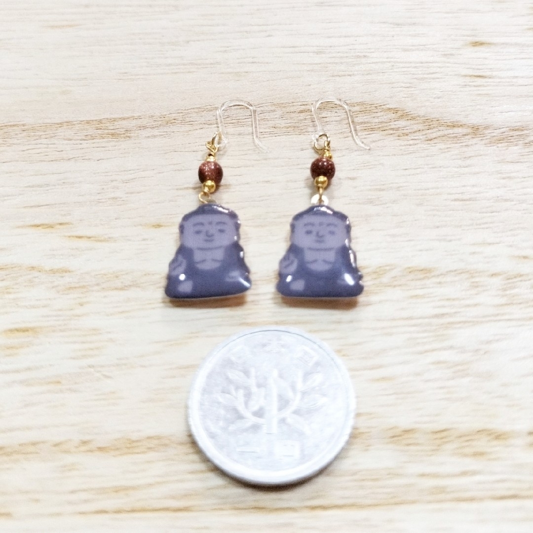 No.2442  大仏のピアス☆ ハンドメイドのアクセサリー(ピアス)の商品写真