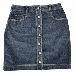 CHANEL - シャネル ブルー ココマーク ニットスカート P63048 34 CHANEL - シャネル ブルー ココマーク ニットスカート P63048 34