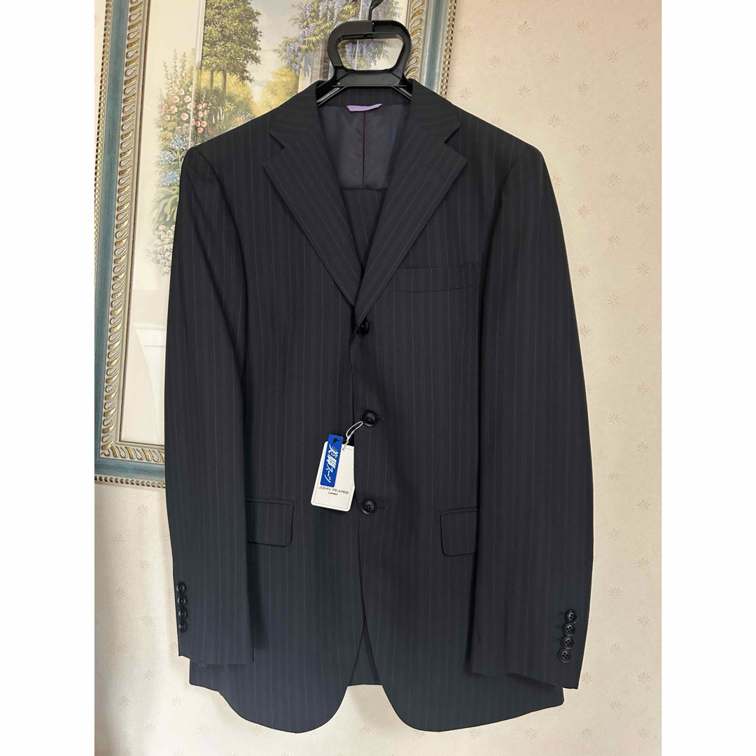 KONAKA - 【新品、未使用】ブラックストライプ ビジネススーツ KONAKA - 【新品、未使用】ブラックストライプ ビジネススーツ
