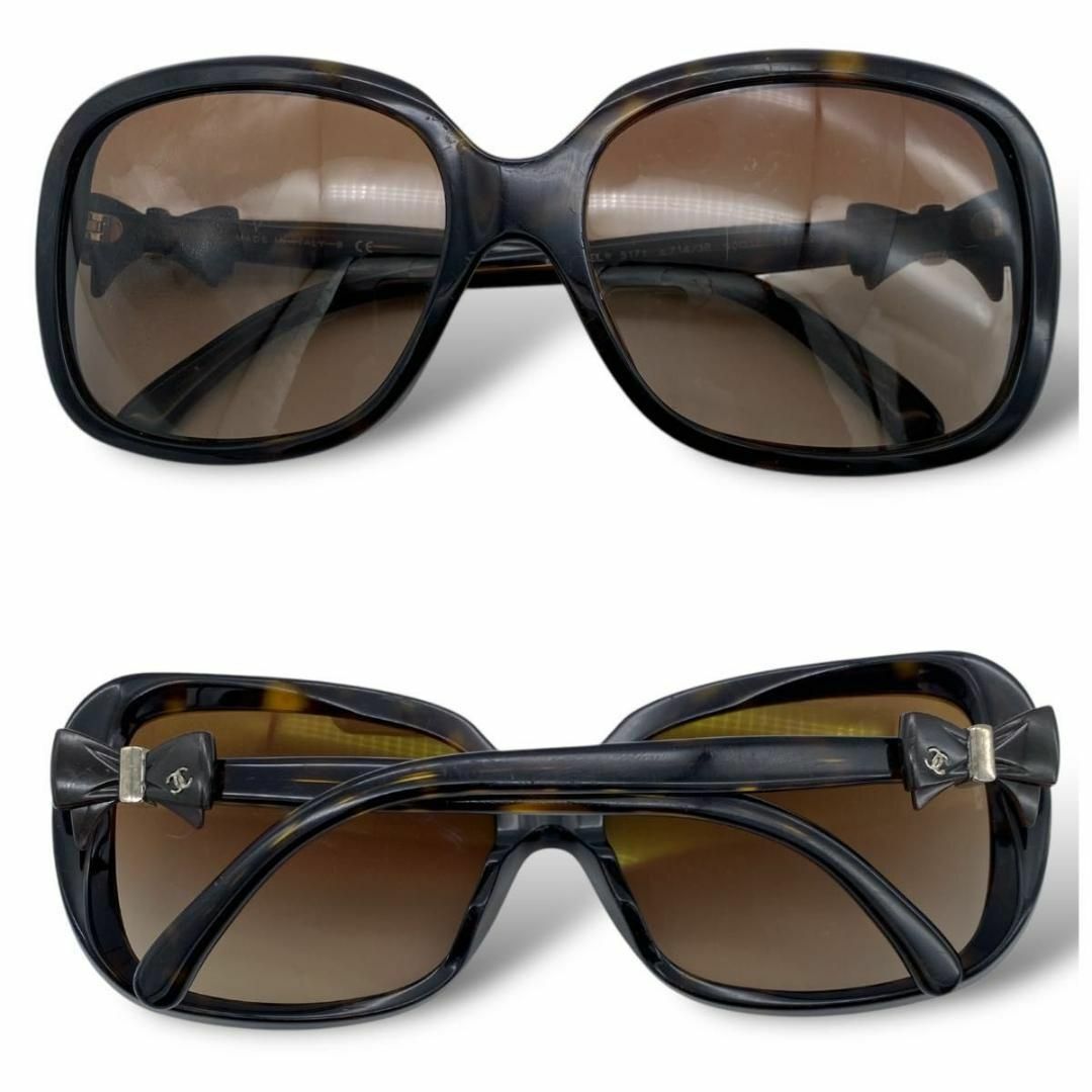 CHANEL - 【美品】 CHANEL sunglasses リボン ブラウン 付属品 CHANEL - 【美品】 CHANEL sunglasses リボン ブラウン 付属品