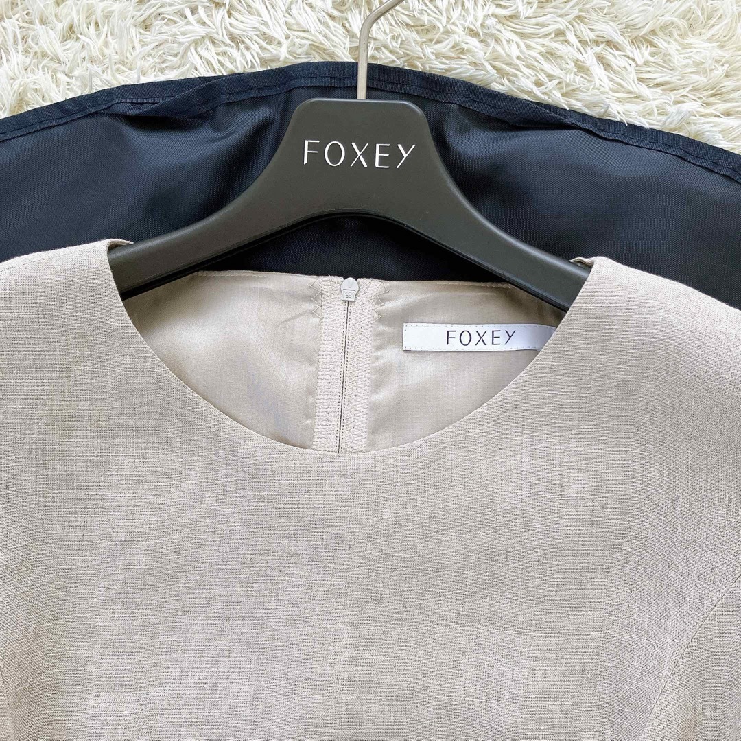 FOXEY - 美品✨フォクシー サマードリーム リネン100 ワンピース FOXEY - 美品✨フォクシー サマードリーム リネン100 ワンピース