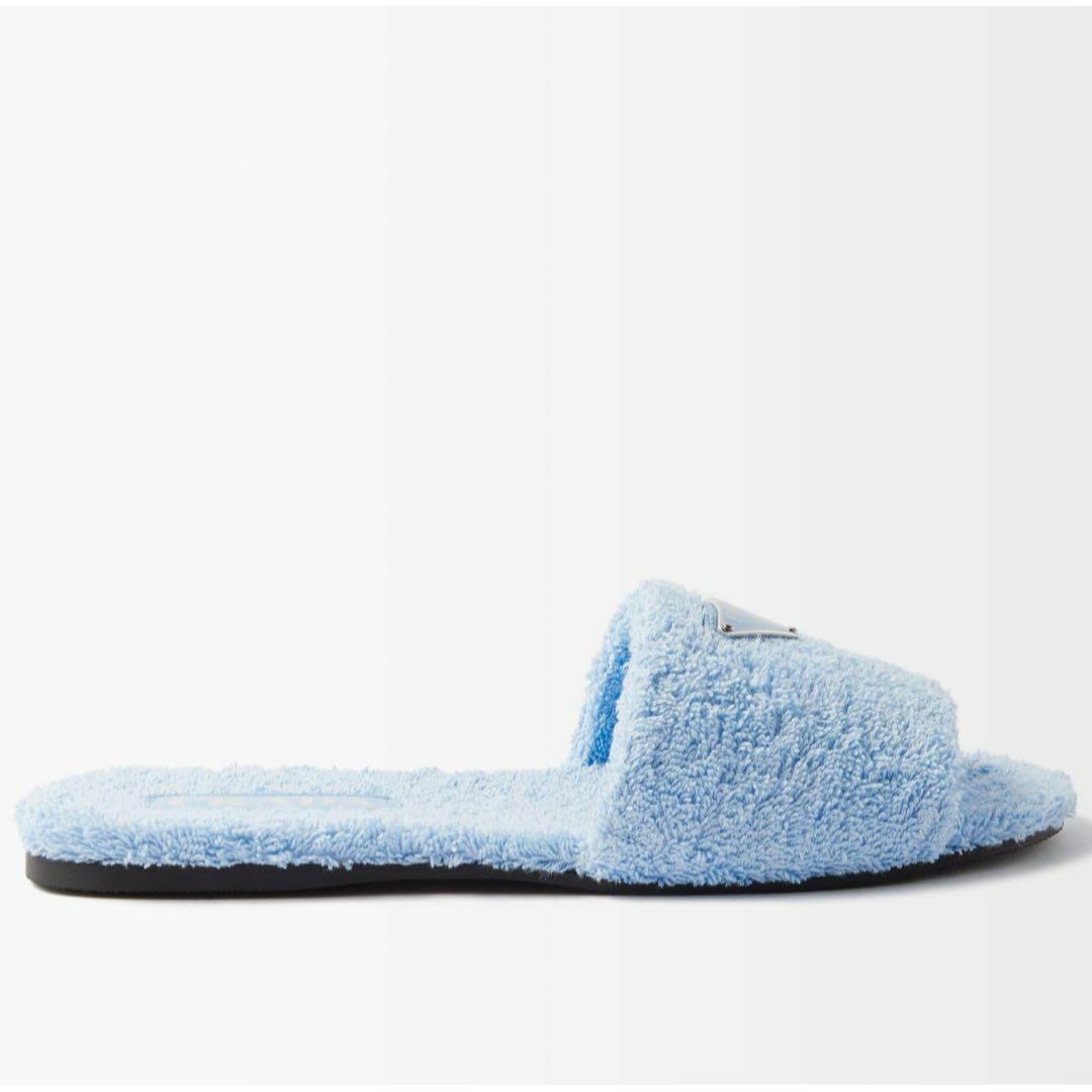 PRADA - 【定価12.9万】PRADA cotton slippers ルーム 23cmの PRADA - 【定価12.9万】PRADA cotton slippers ルーム 23cmの