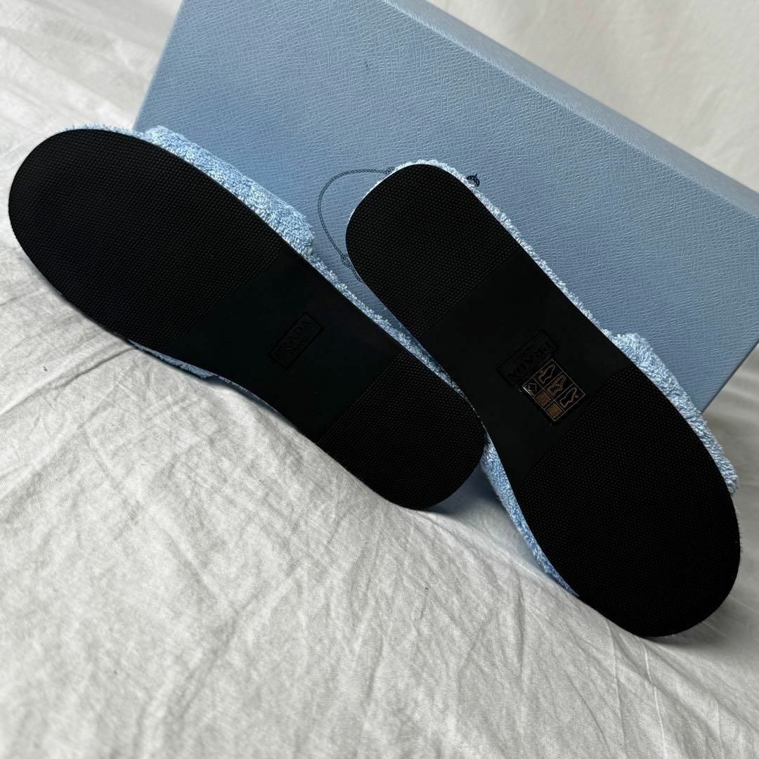 PRADA - 【定価12.9万】PRADA cotton slippers ルーム 23cmの PRADA - 【定価12.9万】PRADA cotton slippers ルーム 23cmの