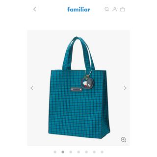 familiar - Bibiy. × familiar コラボ トートバッグ ネイビーの familiar - Bibiy. × familiar コラボ トートバッグ ネイビーの