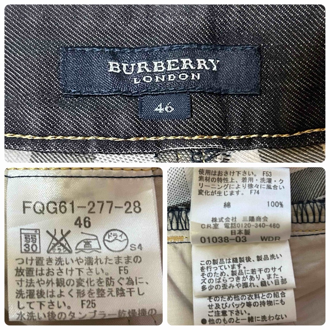 BURBERRY - 極美品 バーバリーロンドン デニム パンツ ジーンズ BURBERRY - 極美品 バーバリーロンドン デニム パンツ ジーンズ