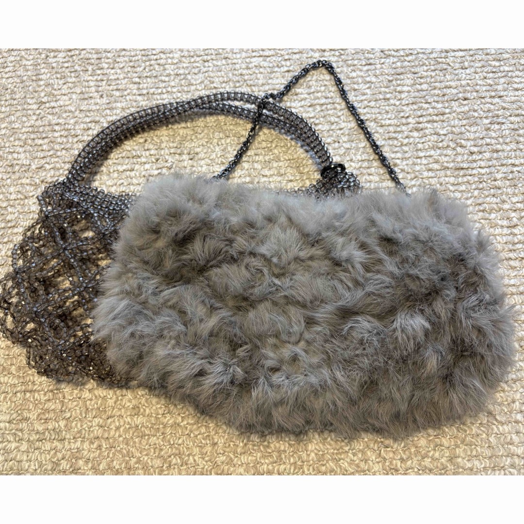 ANTEPRIMA(アンテプリマ)のアンテプリマ　3way ビーズバッグ　ラビットファー レディースのバッグ(ハンドバッグ)の商品写真