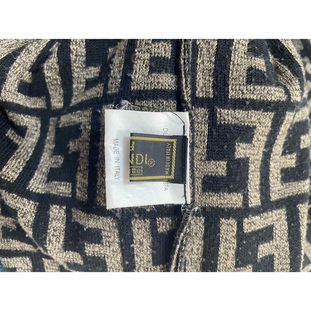FENDI - FENDI ニット セーター 総柄 レディース 冬 長袖の通販 FENDI - FENDI ニット セーター 総柄 レディース 冬 長袖の通販