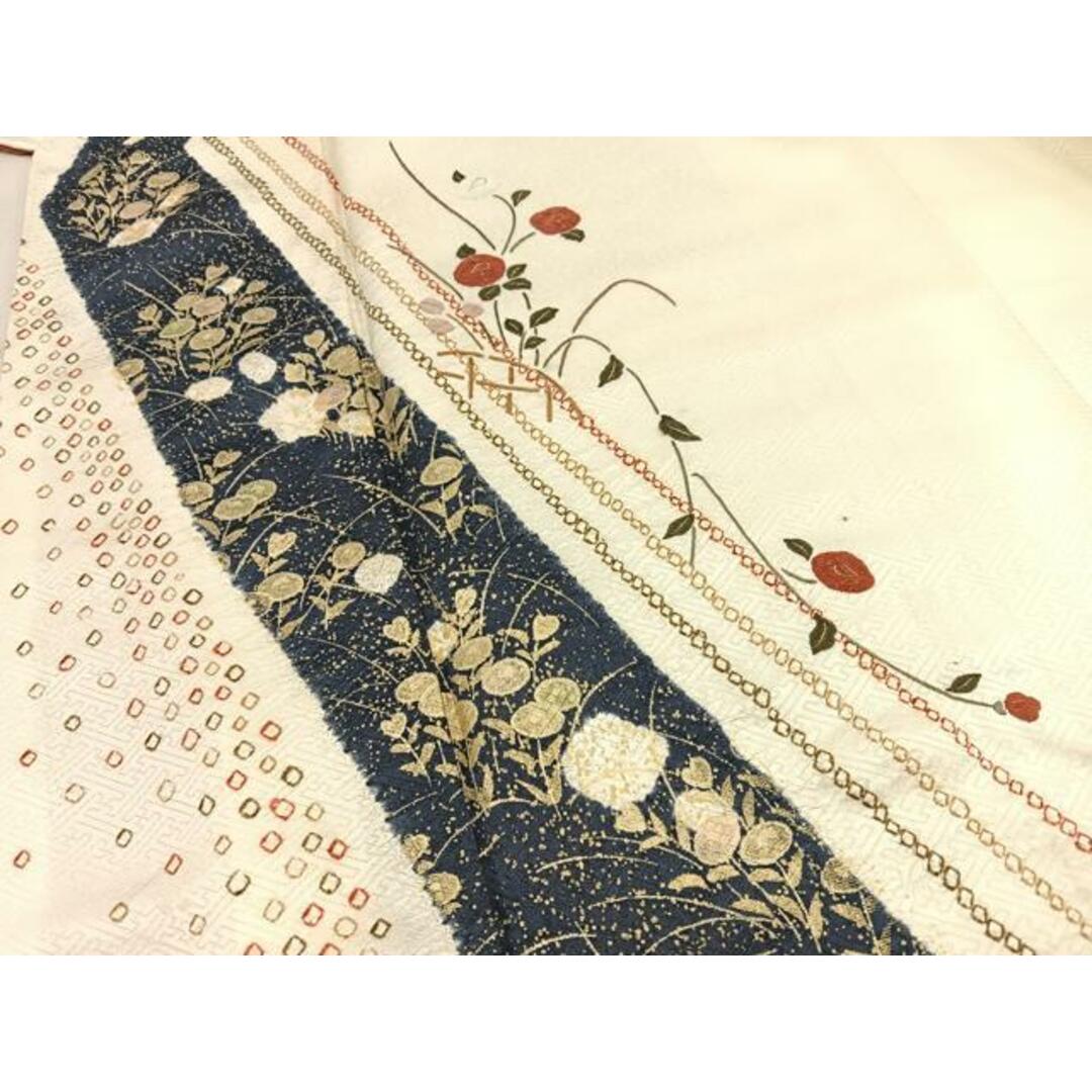 平和屋着物□訪問着 絞り 刺繍 籬草花文 金彩 正絹 逸品 平和屋着物□訪問着 絞り 刺繍 籬草花文 金彩 正絹 逸品