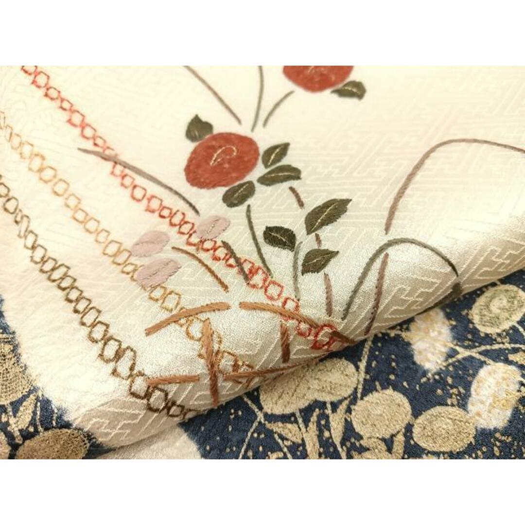 平和屋着物□訪問着 絞り 刺繍 籬草花文 金彩 正絹 逸品 平和屋着物□訪問着 絞り 刺繍 籬草花文 金彩 正絹 逸品