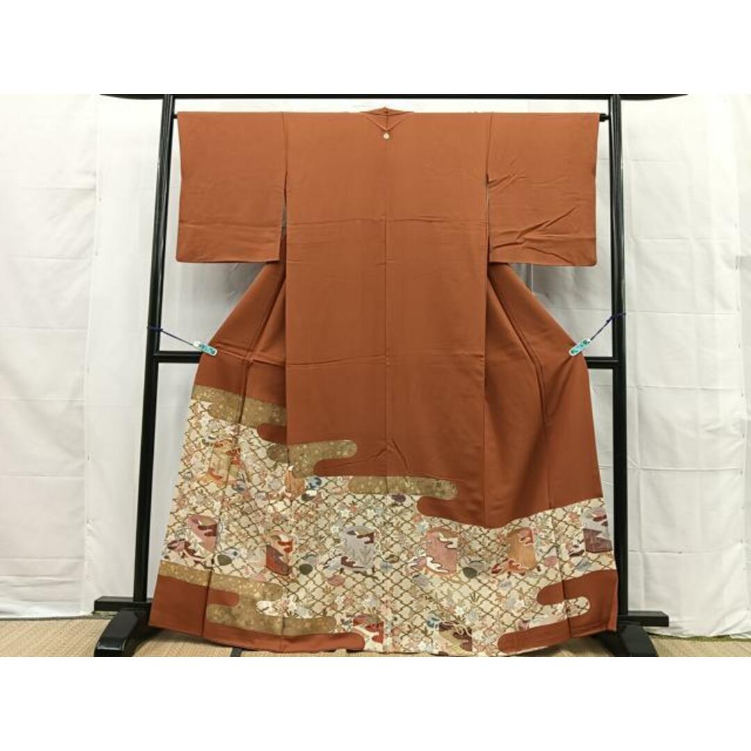 平和屋着物□豪華色留袖 駒刺繍 エ霞貝桶花文 金彩 正絹 逸品 平和屋着物□豪華色留袖 駒刺繍 エ霞貝桶花文 金彩 正絹 逸品