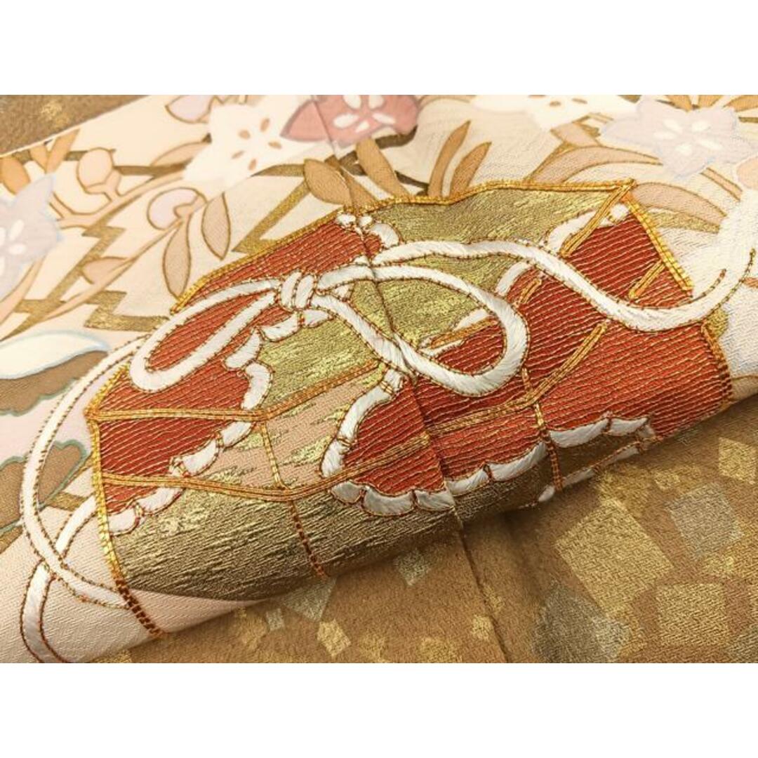 平和屋着物□豪華色留袖 駒刺繍 エ霞貝桶花文 金彩 正絹 逸品 平和屋着物□豪華色留袖 駒刺繍 エ霞貝桶花文 金彩 正絹 逸品