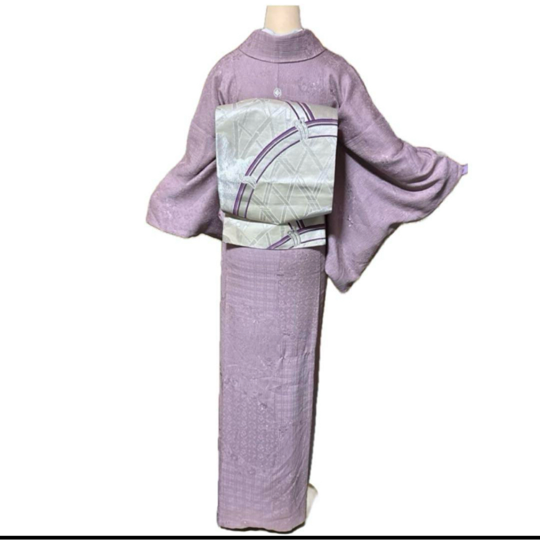 正絹縮緬蘇州刺繍訪問着フルセット4点 美品着物+正絹名古屋帯+ 正絹縮緬蘇州刺繍訪問着フルセット4点 美品着物+正絹名古屋帯+