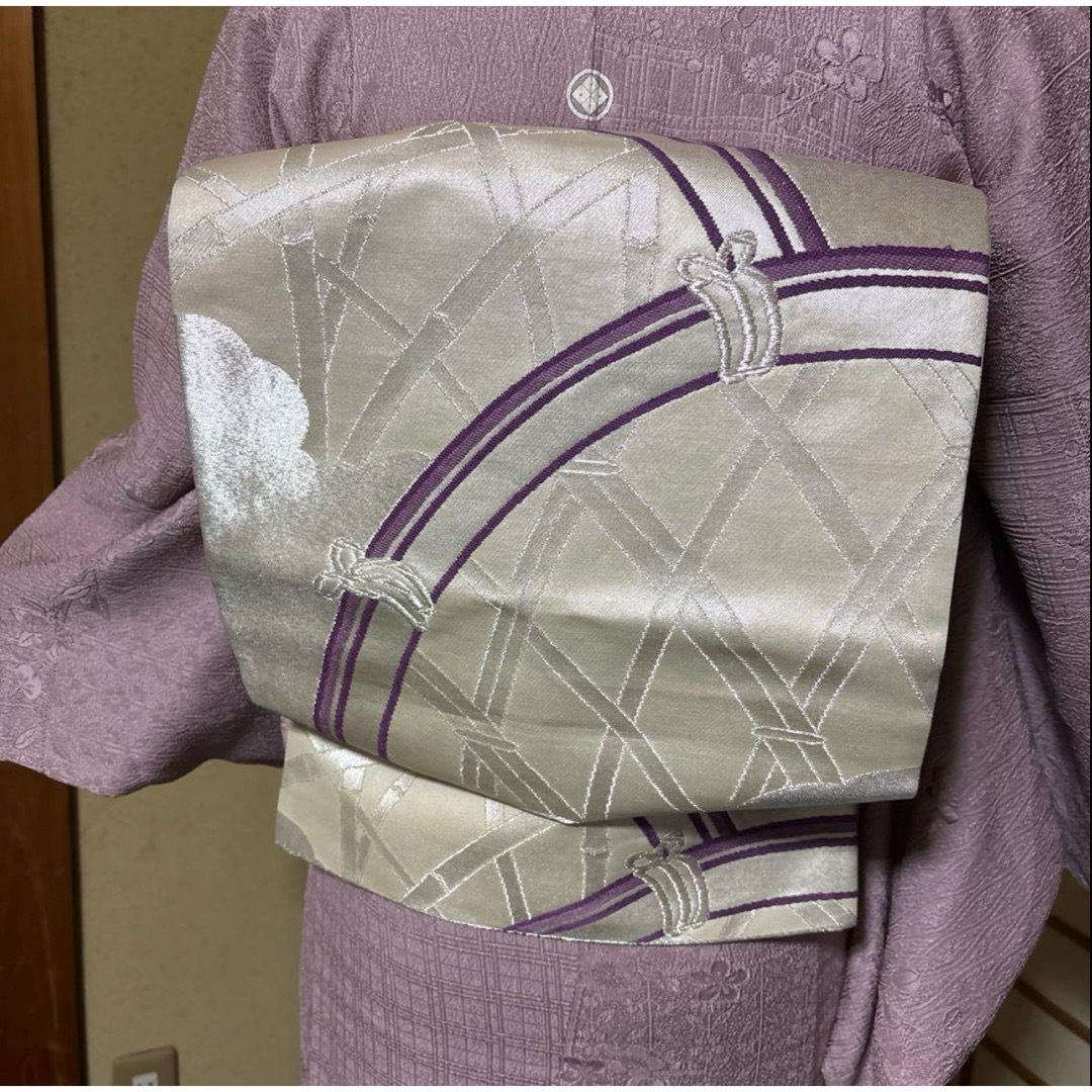 正絹縮緬蘇州刺繍訪問着フルセット4点 美品着物+正絹名古屋帯+ 正絹縮緬蘇州刺繍訪問着フルセット4点 美品着物+正絹名古屋帯+