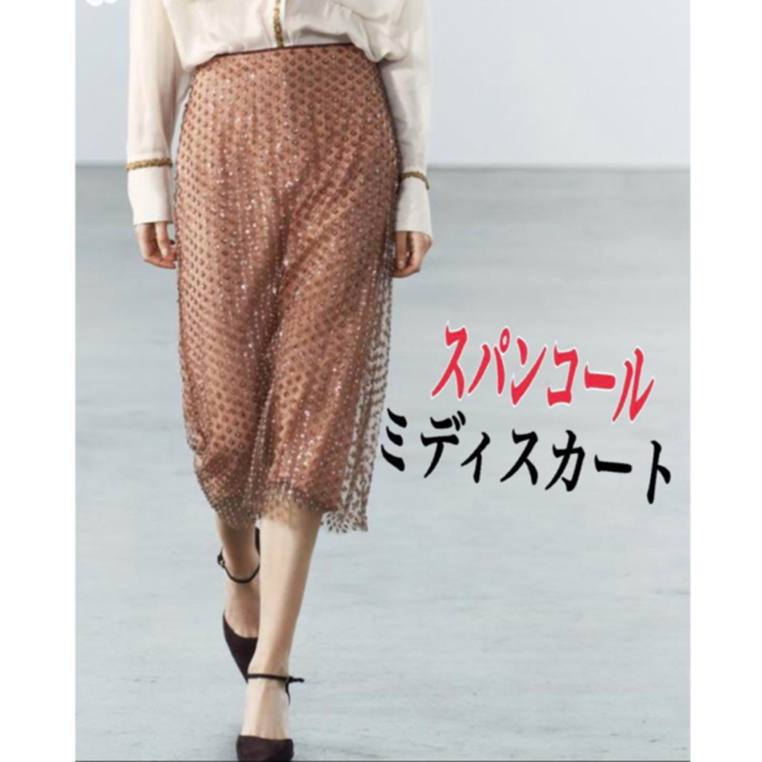 ZARA - 人気即完売品 ZARA スパンコール ミディスカート ZW ZARA - 人気即完売品 ZARA スパンコール ミディスカート ZW