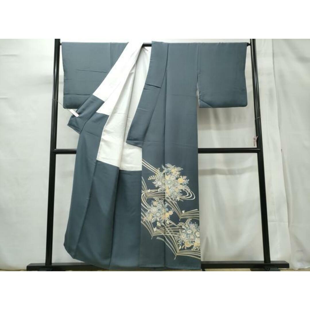 平和屋着物□訪問着 駒刺繍 流水若松鳳凰花丸文 金彩 正絹 逸品 平和屋着物□訪問着 駒刺繍 流水若松鳳凰花丸文 金彩 正絹 逸品