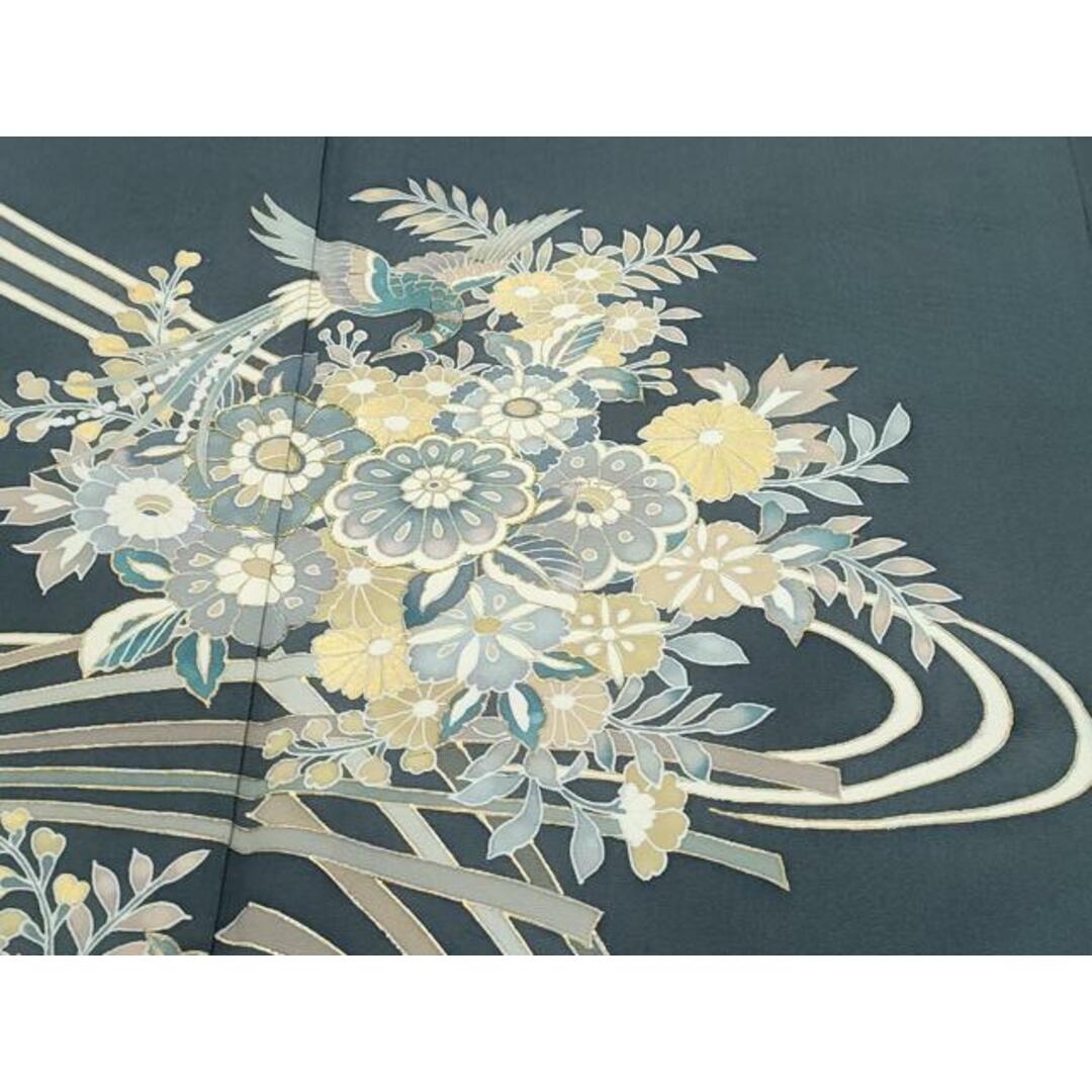 平和屋着物□訪問着 駒刺繍 流水若松鳳凰花丸文 金彩 正絹 逸品 平和屋着物□訪問着 駒刺繍 流水若松鳳凰花丸文 金彩 正絹 逸品