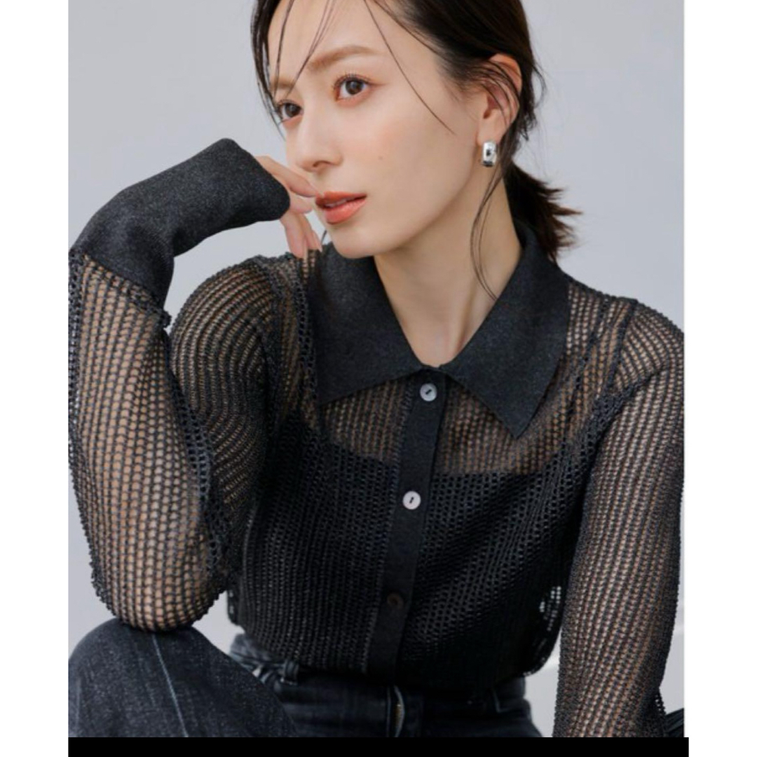 ánuans - anuans ラメメッシュニットポロシャツの通販 by 洋服 ánuans - anuans ラメメッシュニットポロシャツの通販 by 洋服