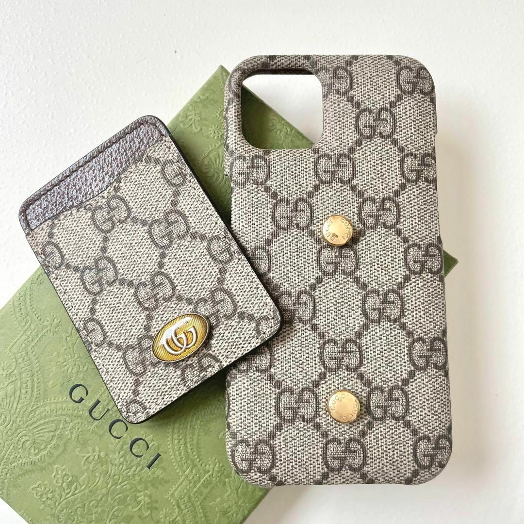 GUCCI - グッチ GUCCI iPhone13 スマホカバー GGキャンバス GUCCI - グッチ GUCCI iPhone13 スマホカバー GGキャンバス