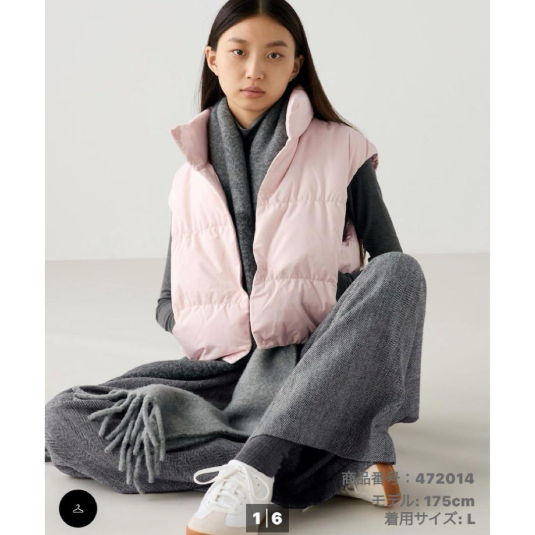 UNIQLO - UNIQLO C ユニクロ ダウンクロップドベスト ピンク XS UNIQLO - UNIQLO C ユニクロ ダウンクロップドベスト ピンク XS