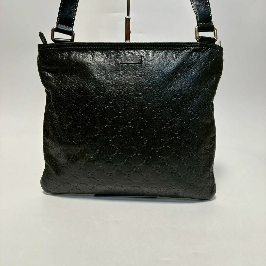 GUCCI - m13【極美品】保存袋付 グッチ GGシマ レザー ブラック GUCCI - m13【極美品】保存袋付 グッチ GGシマ レザー ブラック