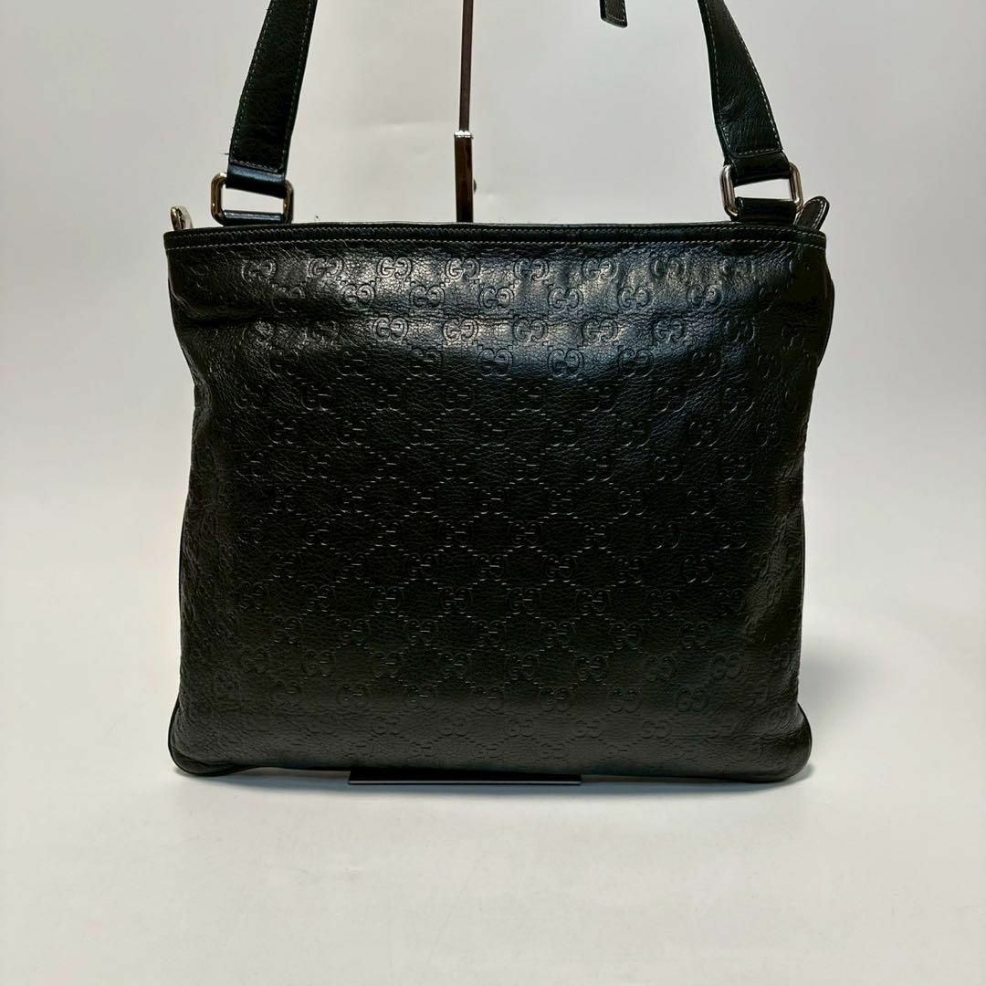 GUCCI - m13【極美品】保存袋付 グッチ GGシマ レザー ブラック GUCCI - m13【極美品】保存袋付 グッチ GGシマ レザー ブラック