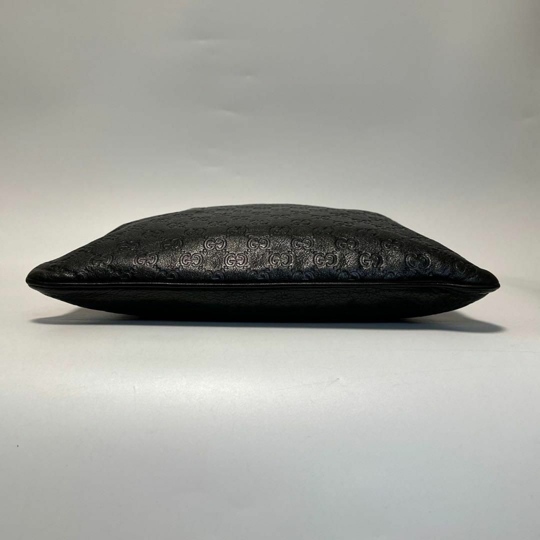 GUCCI - m13【極美品】保存袋付 グッチ GGシマ レザー ブラック GUCCI - m13【極美品】保存袋付 グッチ GGシマ レザー ブラック