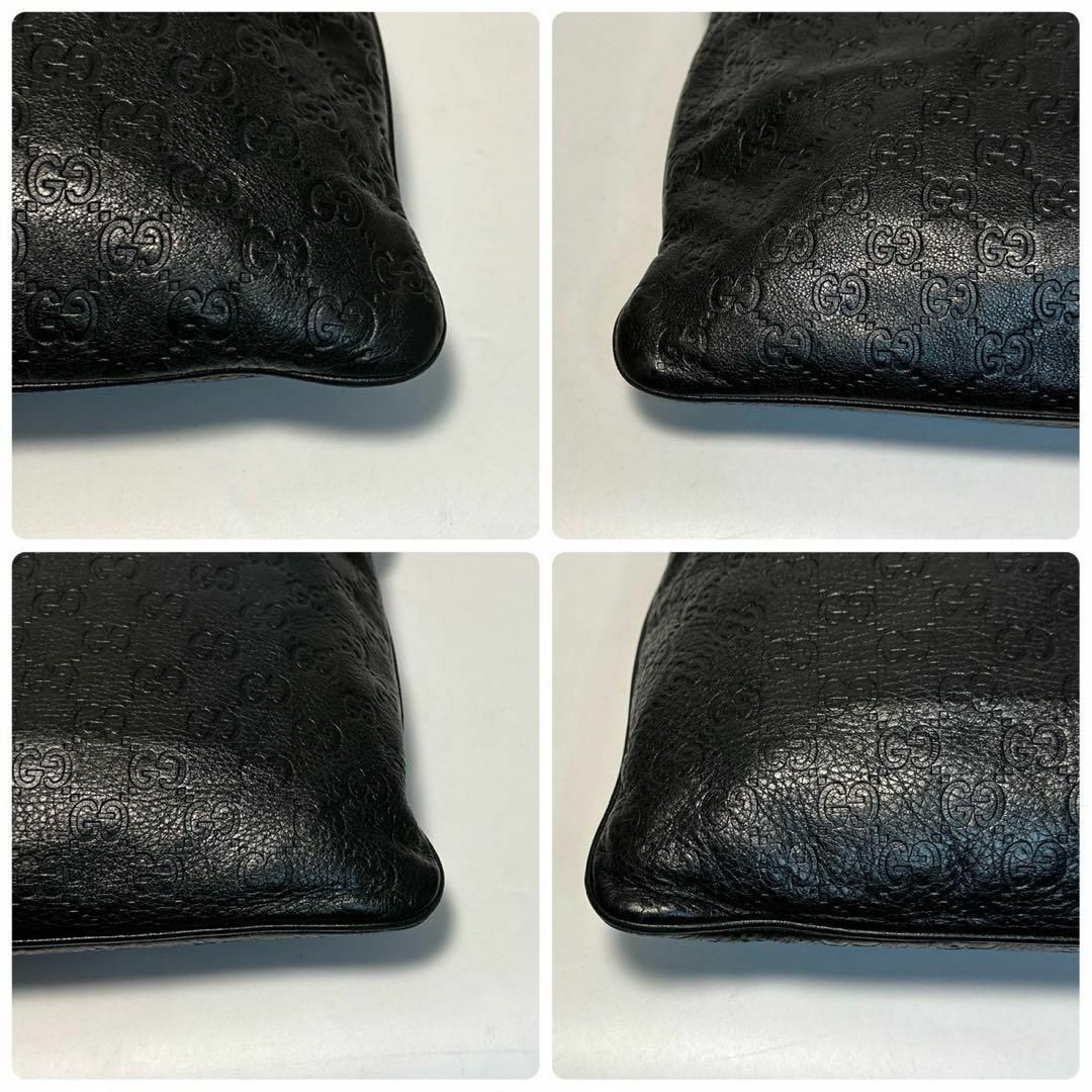 GUCCI - m13【極美品】保存袋付 グッチ GGシマ レザー ブラック GUCCI - m13【極美品】保存袋付 グッチ GGシマ レザー ブラック