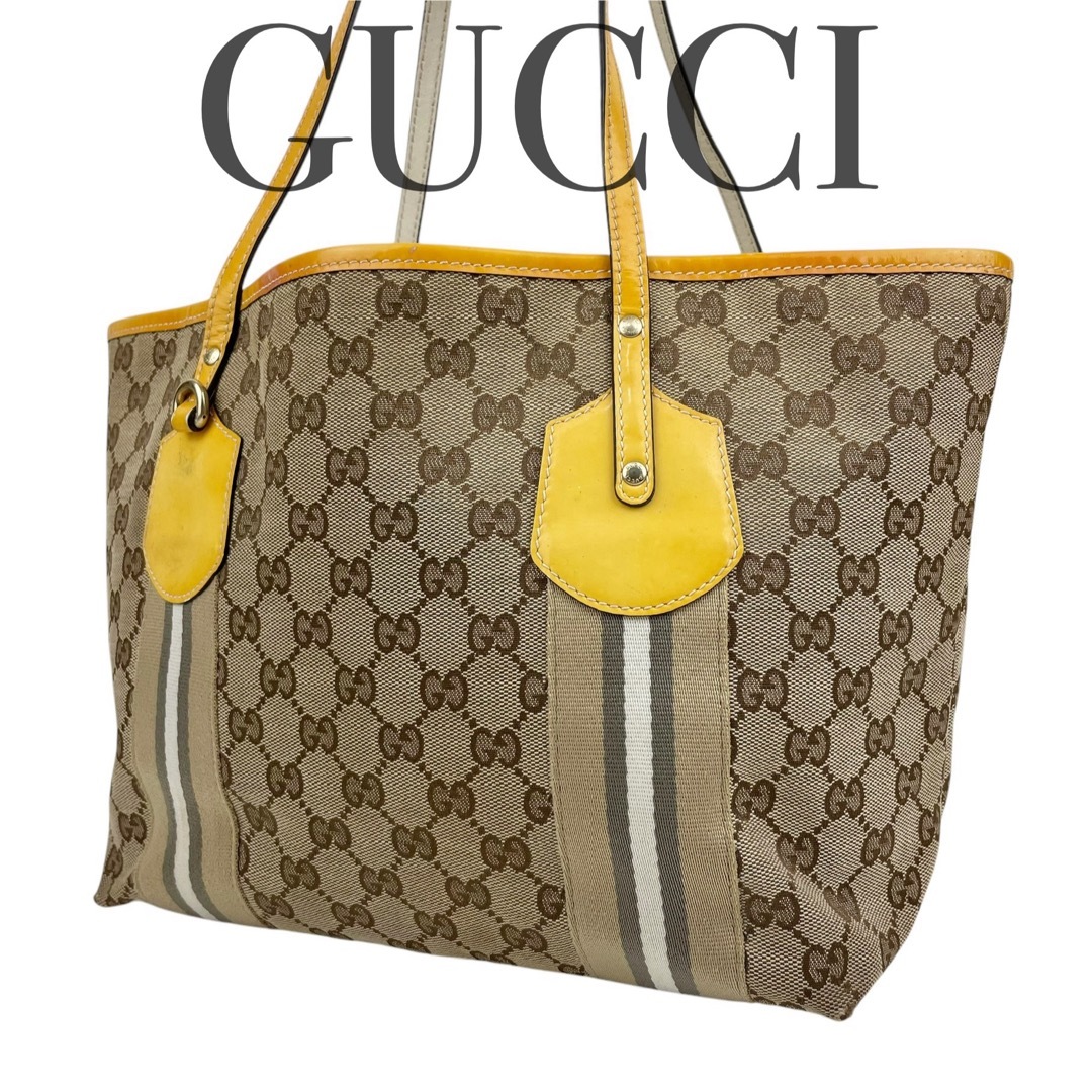 GUCCI - ✨良品✨ GUCCI グッチ トートバッグ GGキャンバス GUCCI - ✨良品✨ GUCCI グッチ トートバッグ GGキャンバス