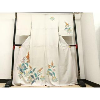 平和屋着物■訪問着　草花文　正絹　逸品　AAAQ8913ph(着物)