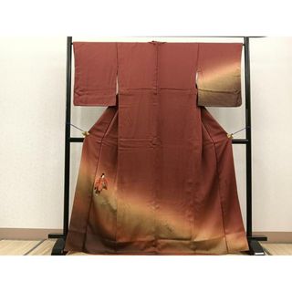 平和屋着物■訪問着　松原清久　手描き　能　暈し染め　金銀彩　正絹　逸品　BAAR5927hz(着物)