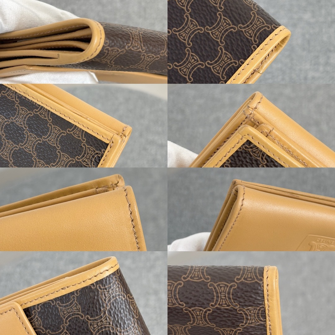 CELINE - セリーヌ マカダム柄PVCxレザー 折り財布 ウォレット CELINE - セリーヌ マカダム柄PVCxレザー 折り財布 ウォレット