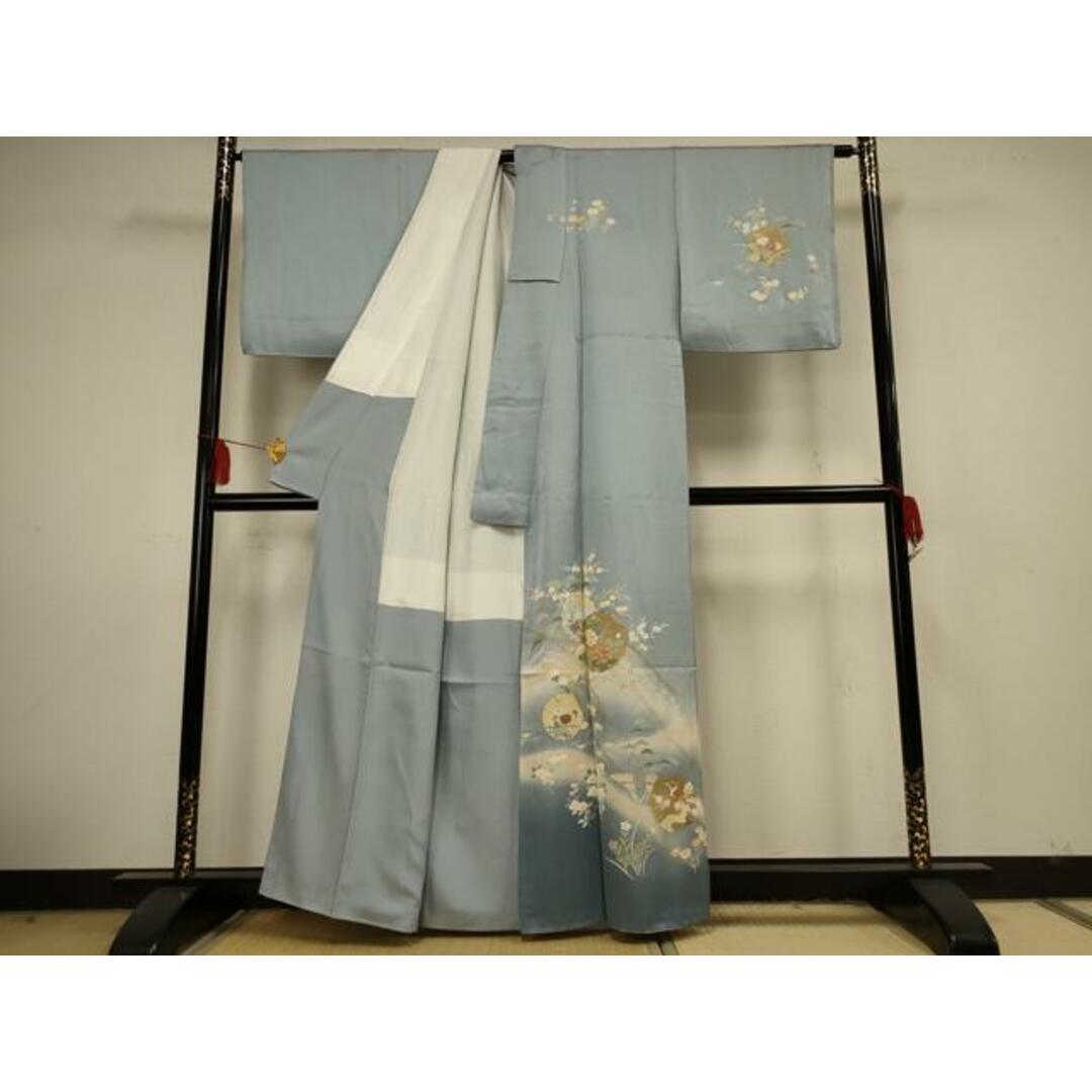 平和屋着物□訪問着 駒刺繍 雪輪花文 暈し染め 金彩 正絹 逸品 平和屋着物□訪問着 駒刺繍 雪輪花文 暈し染め 金彩 正絹 逸品