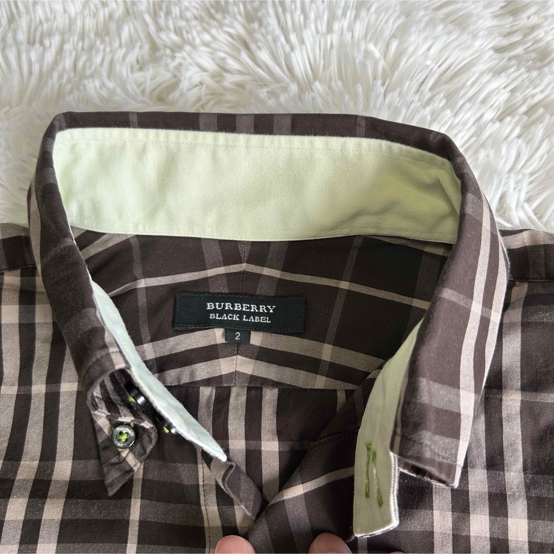 BURBERRY BLACK LABEL - BURBERRY BLACK LABEL シャツ 長袖 茶 BURBERRY BLACK LABEL - BURBERRY BLACK LABEL シャツ 長袖 茶