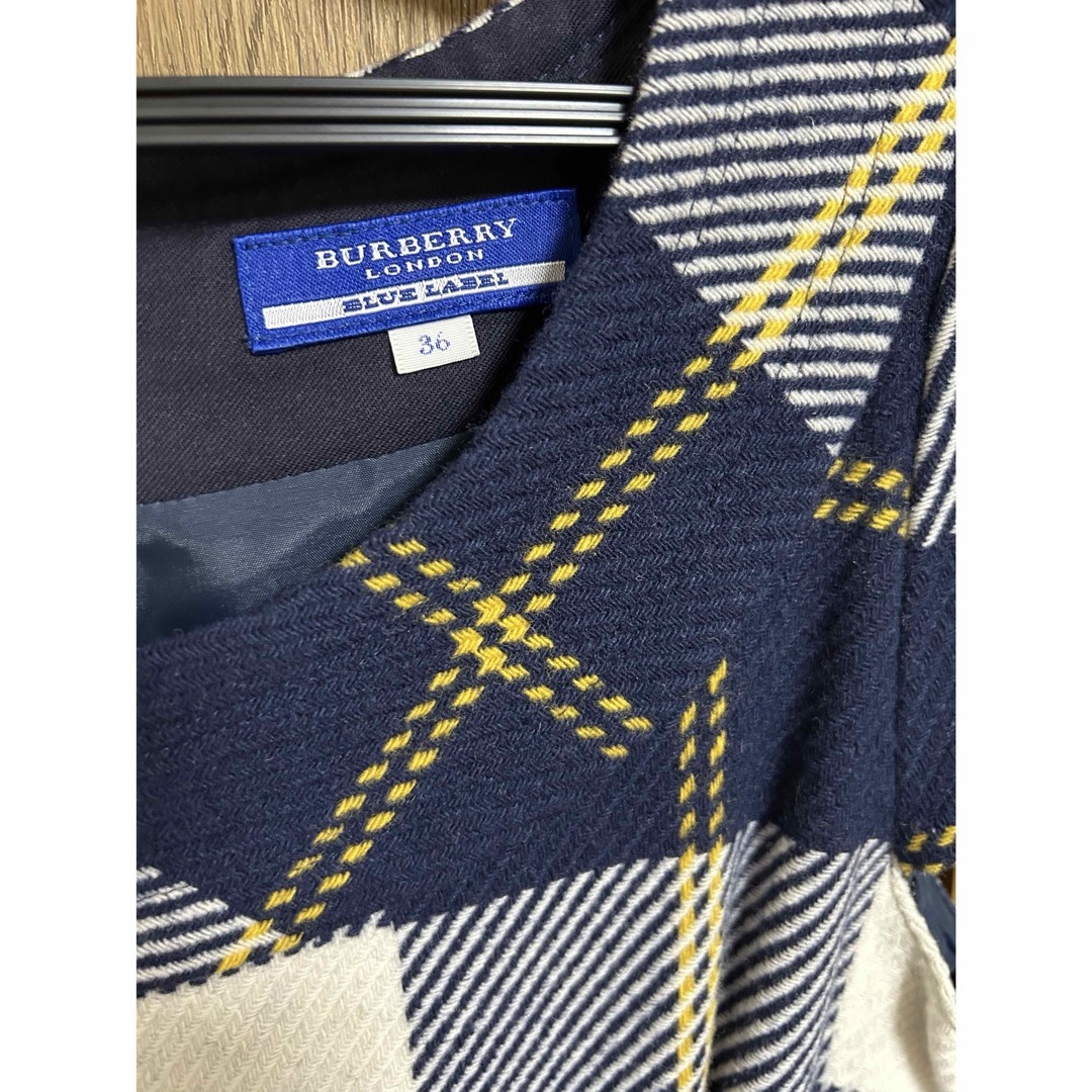 BURBERRY BLUE LABEL - BURBERRY BLUE LABEL ウールチェック BURBERRY BLUE LABEL - BURBERRY BLUE LABEL ウールチェック