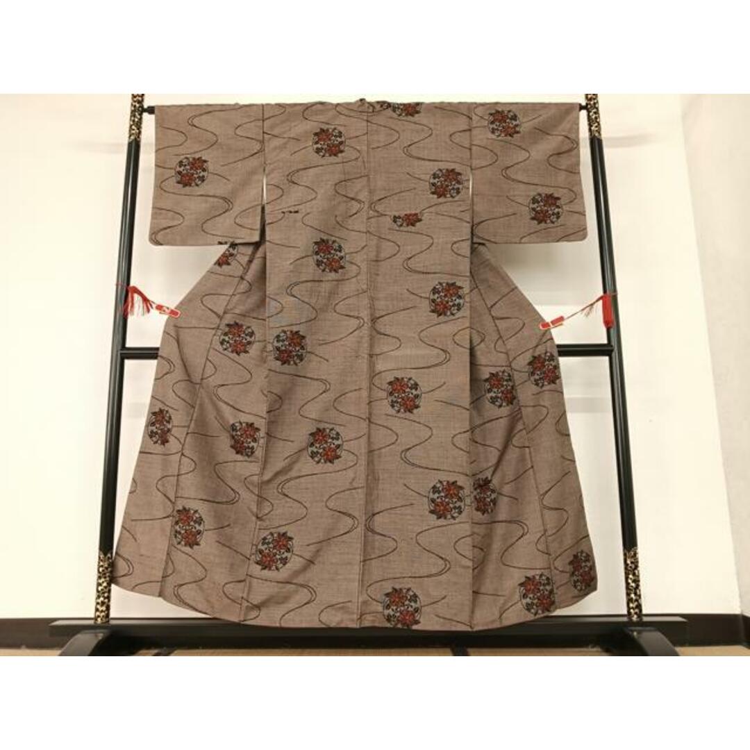 平和屋着物□本場大島紬 7マルキ 草花丸文 正絹 逸品 AAAQ3159zg 平和屋着物□本場大島紬 7マルキ 草花丸文 正絹 逸品 AAAQ3159zg