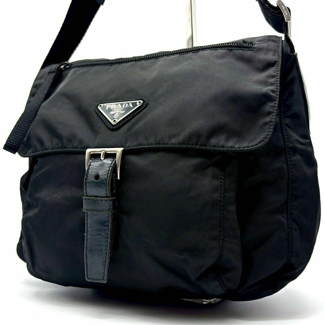 PRADA - 【美品】プラダ ショルダーバッグ ポシェット 三角ロゴ PRADA - 【美品】プラダ ショルダーバッグ ポシェット 三角ロゴ