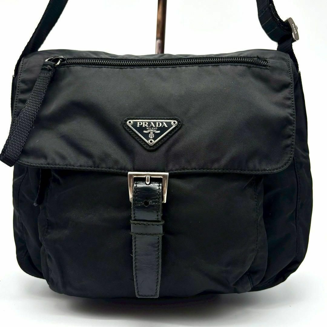 PRADA - 【美品】プラダ ショルダーバッグ ポシェット 三角ロゴ PRADA - 【美品】プラダ ショルダーバッグ ポシェット 三角ロゴ