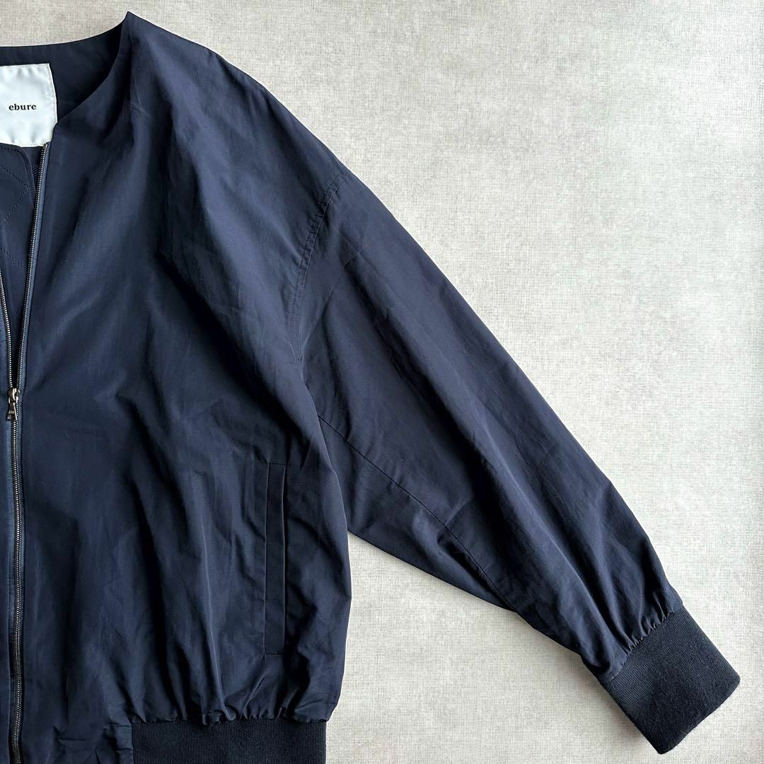 ebure - 美品△ebure // ライトノーカラー ブルゾン△サイズ38 ebure - 美品△ebure // ライトノーカラー ブルゾン△サイズ38