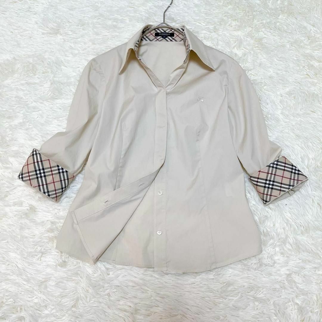 BURBERRY - バーバリーロンドン ノバチェック 七分袖 シャツ BURBERRY - バーバリーロンドン ノバチェック 七分袖 シャツ