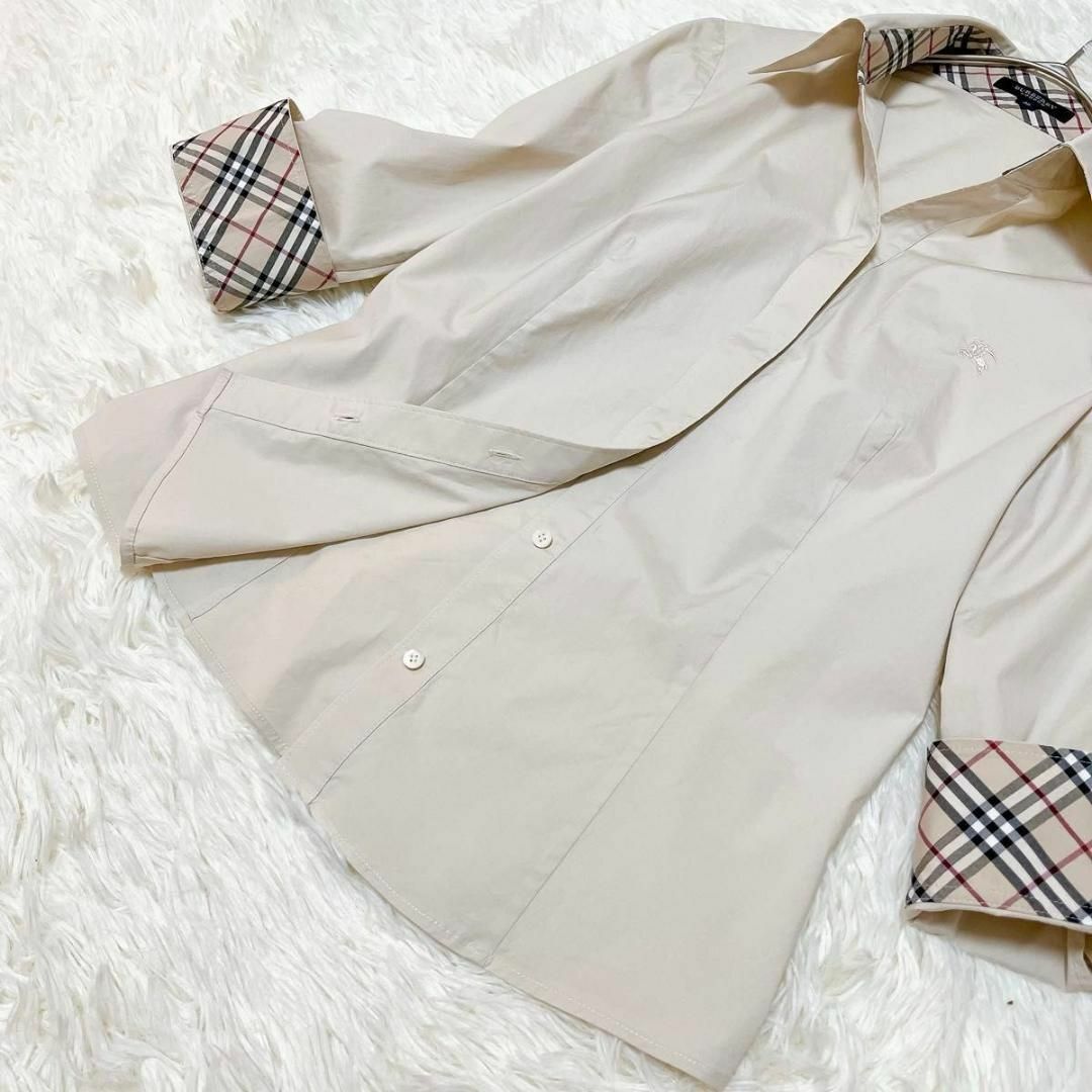 BURBERRY - バーバリーロンドン ノバチェック 七分袖 シャツ BURBERRY - バーバリーロンドン ノバチェック 七分袖 シャツ