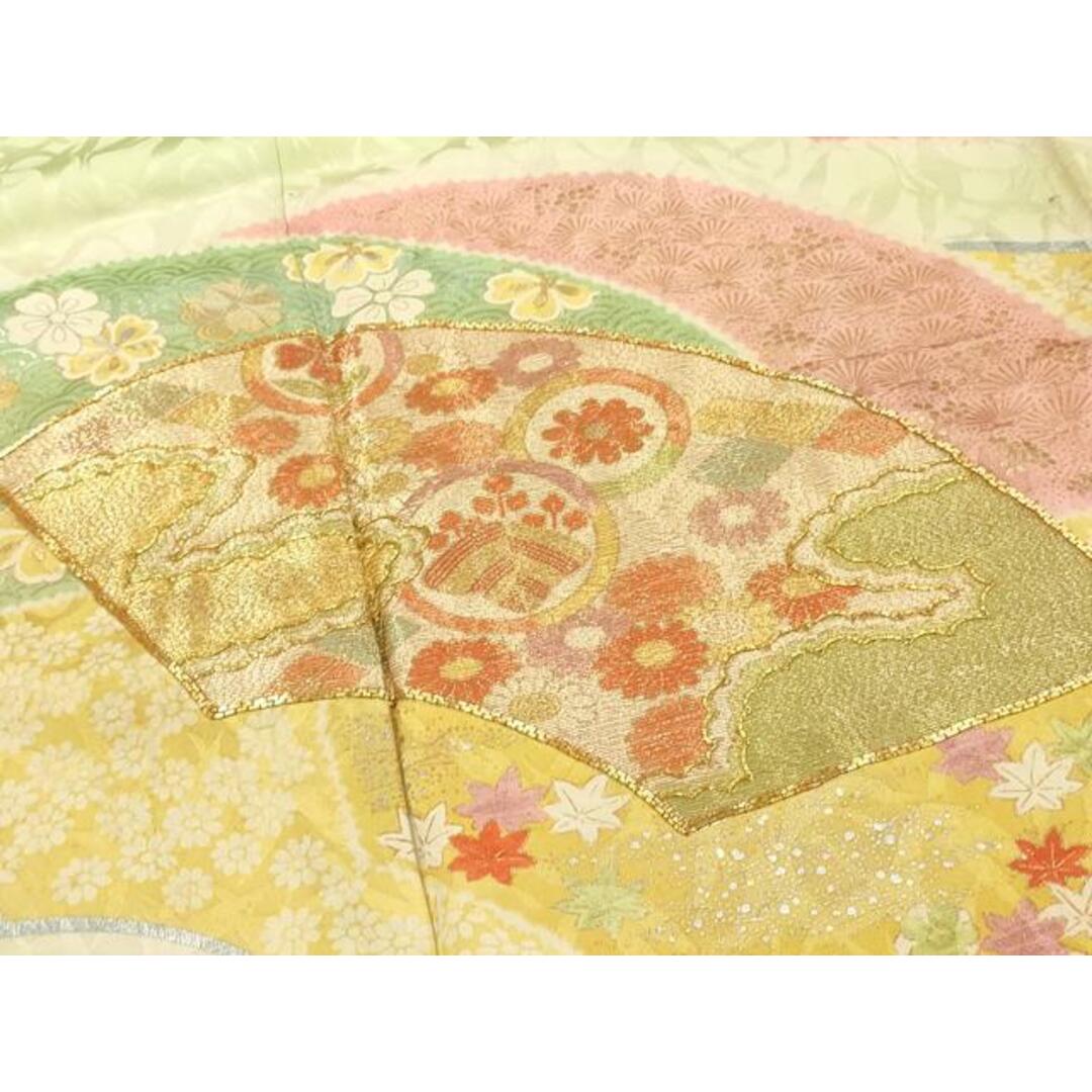 平和屋着物□豪華振袖 駒刺繍 地紙重ね花文 金銀彩 オンワード 平和屋着物□豪華振袖 駒刺繍 地紙重ね花文 金銀彩 オンワード