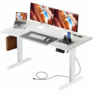 COMHOMA 電動昇降ゲーミングデスク 昇降範囲44-70cm コンセント付き