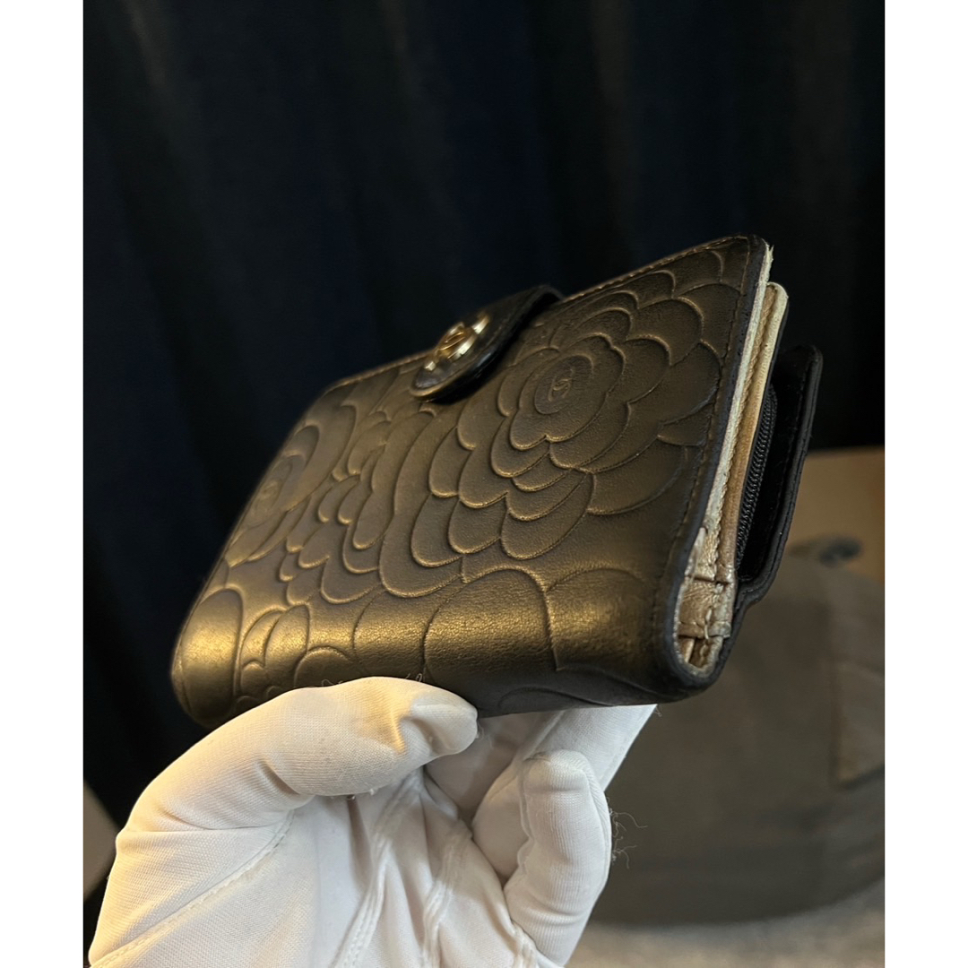 CHANEL - CHANEL シャネル カメリア ラムスキン ラウンドジップ CHANEL - CHANEL シャネル カメリア ラムスキン ラウンドジップ
