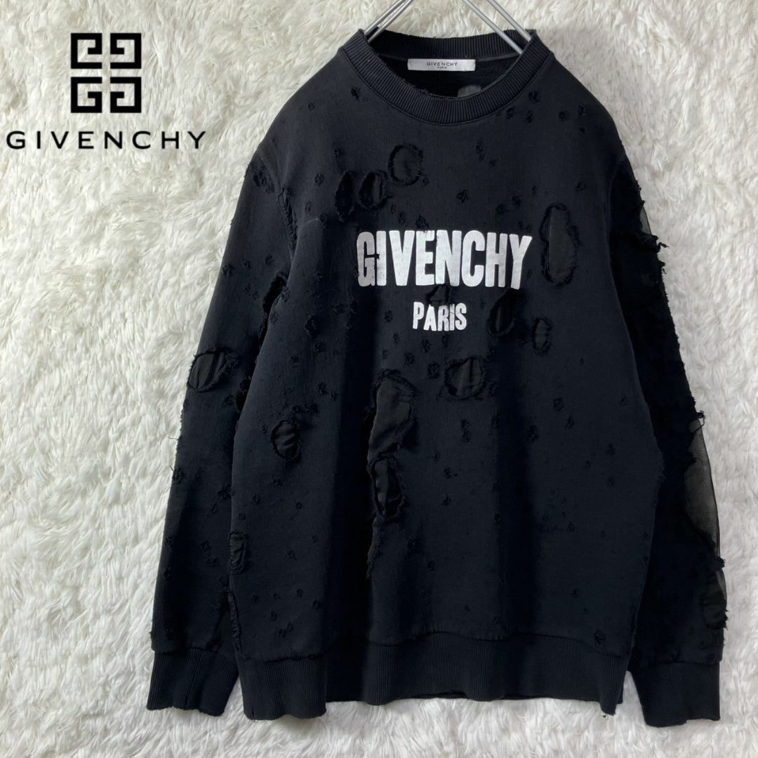 GIVENCHY - 美品 ジバンシィ スウェット デストロイ加工 GIVENCHY - 美品 ジバンシィ スウェット デストロイ加工