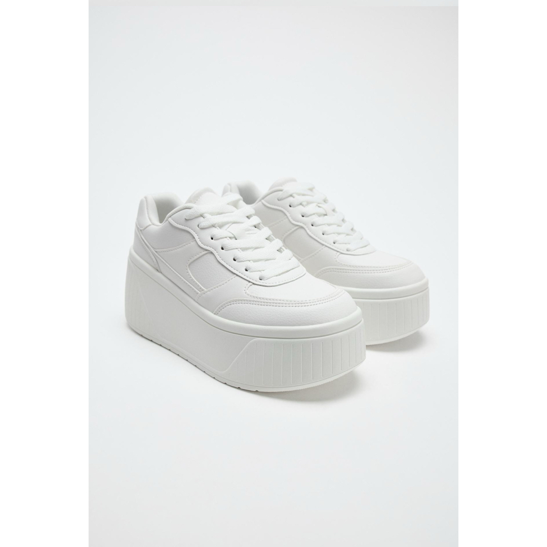 ZARA - 完売品ZARA フラットフォームスニーカー 38サイズ(24.5cm ZARA - 完売品ZARA フラットフォームスニーカー 38サイズ(24.5cm