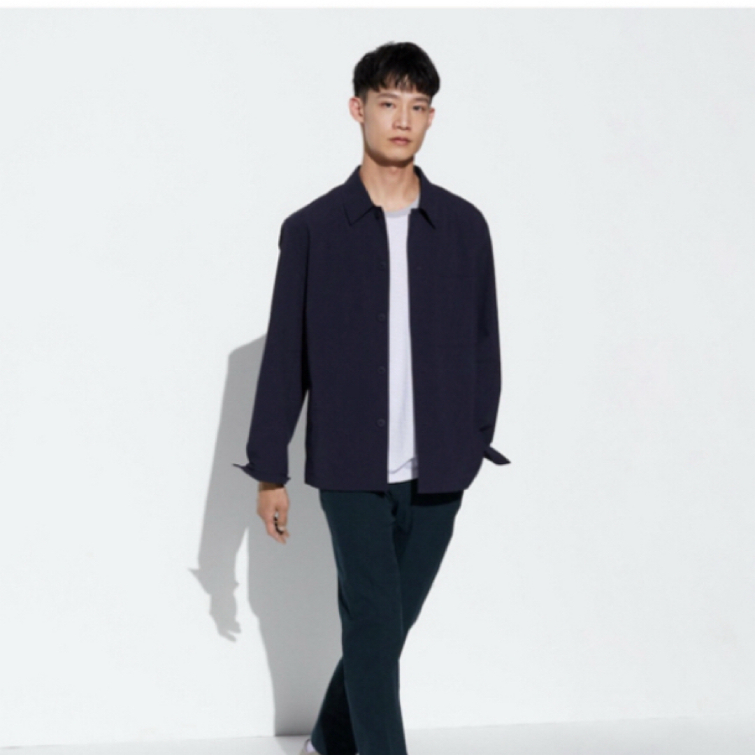 UNIQLO - ユニクロ 感動パンツ 82×76 ウールライク ネイビーの UNIQLO - ユニクロ 感動パンツ 82×76 ウールライク ネイビーの