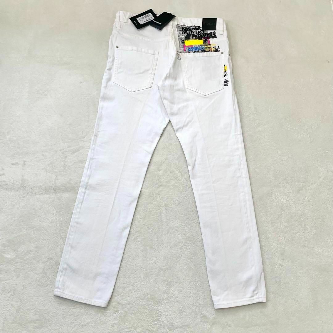 DSQUARED2 - タグ付き DSQUARED2 SKATER JEAN ホワイト ペイント DSQUARED2 - タグ付き DSQUARED2 SKATER JEAN ホワイト ペイント