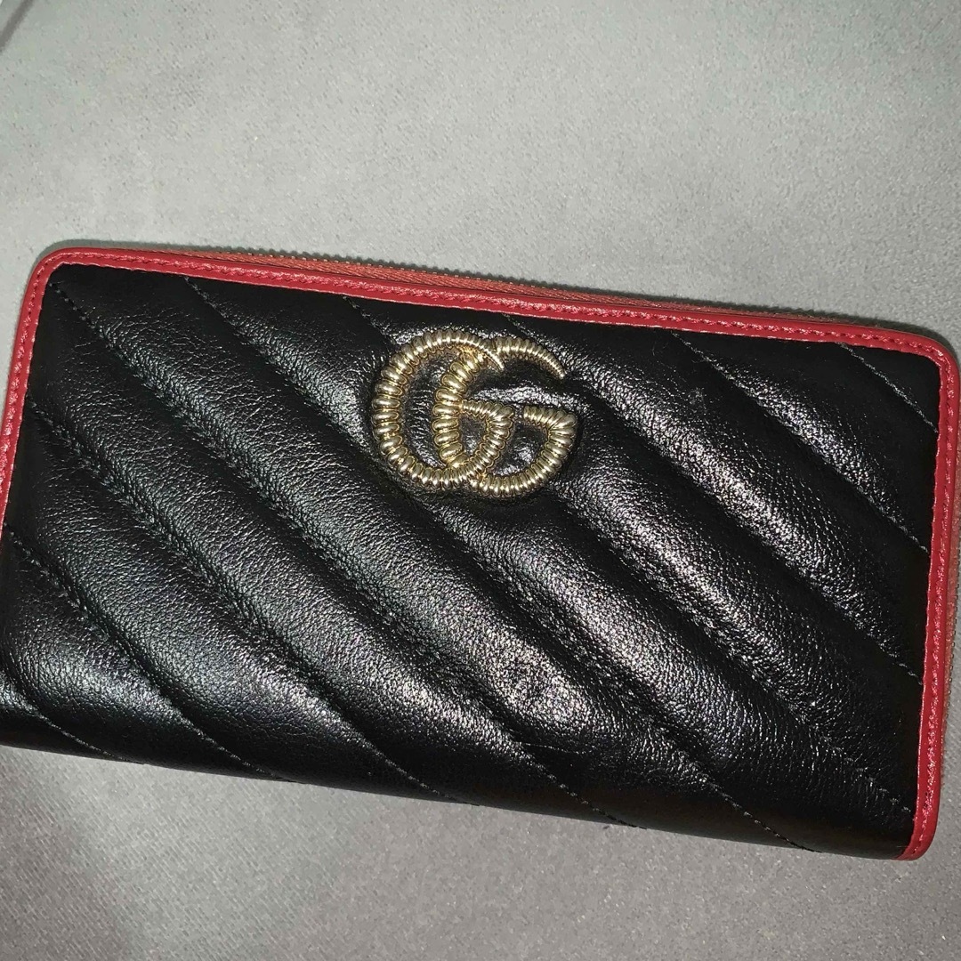 GUCCI - グッチ GUCCI長財布 GGマーモント ラウンドファスナー GUCCI - グッチ GUCCI長財布 GGマーモント ラウンドファスナー