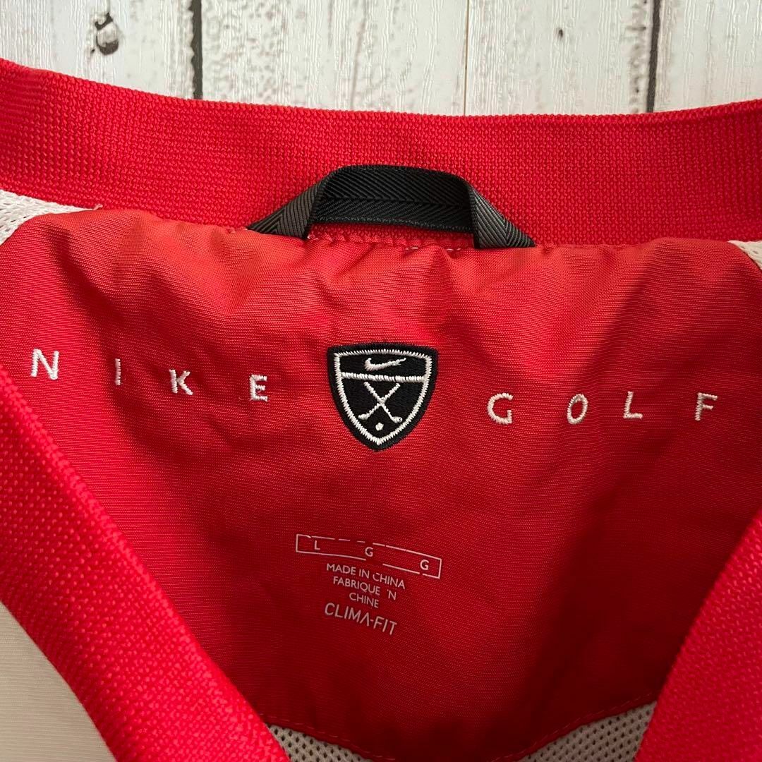 NIKE - 【美品】NIKE GOLF ナイロンジャケット Lサイズ レッド NIKE - 【美品】NIKE GOLF ナイロンジャケット Lサイズ レッド